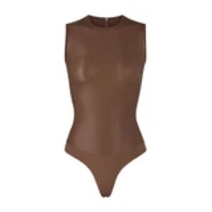 SKIMS faux leather crewneck bodysuit - NEVER WORN